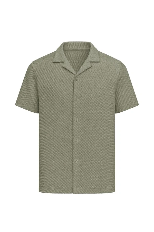 Camisa masculina malha texturizada Kwi