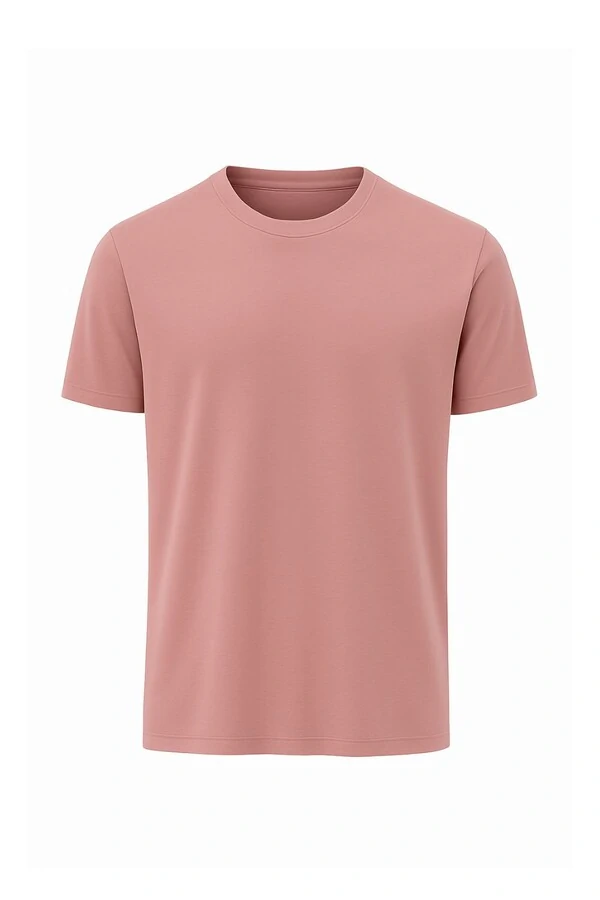Camiseta masculina básica em malha gola careca Kwi