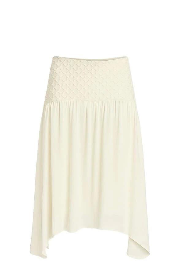 Saia midi com cós trabalhado Kwi