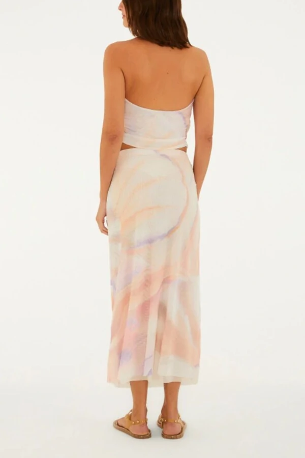 Saia midi tule maxi perola Farm