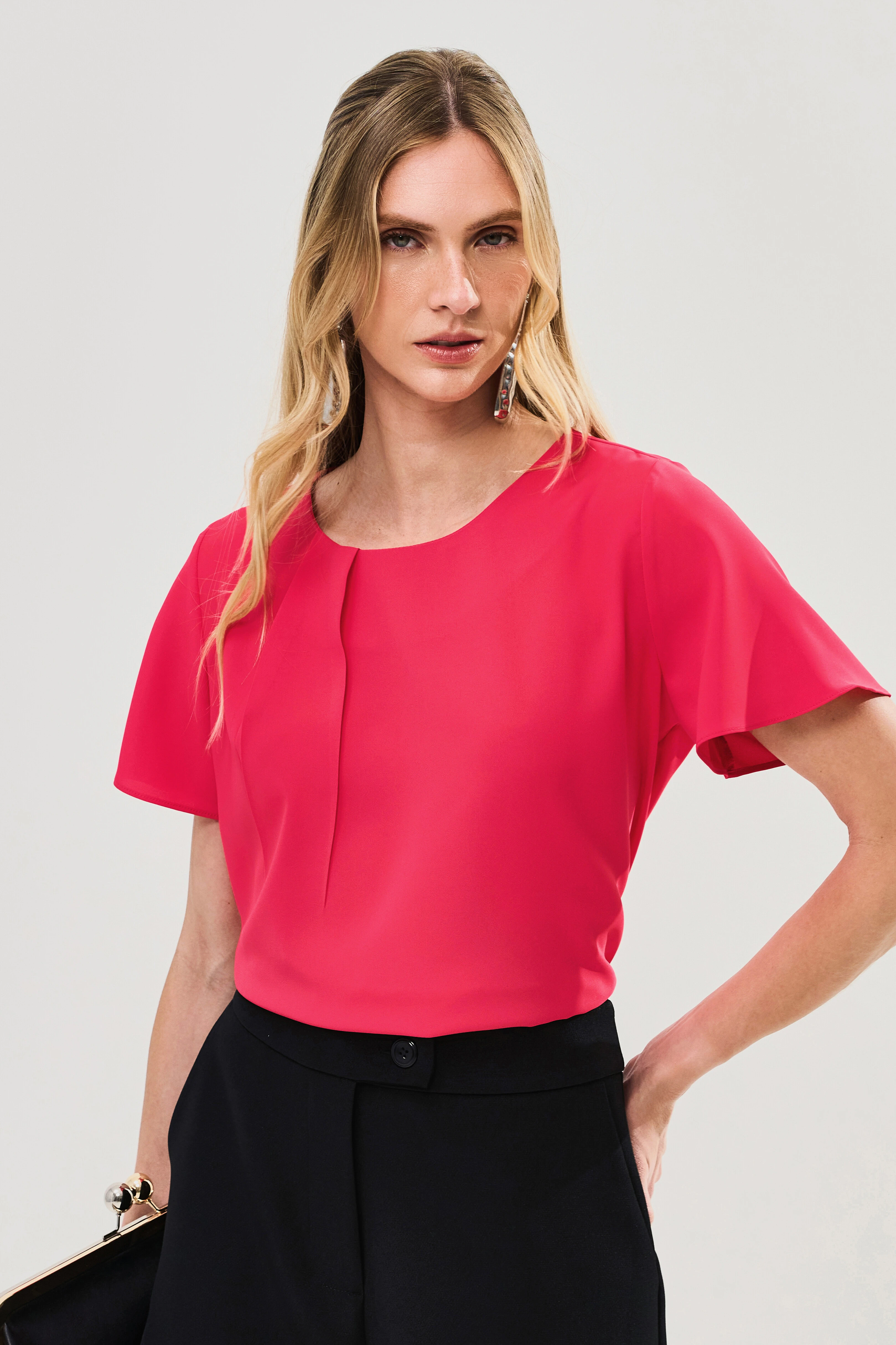 Foto Blusa Decote Prega