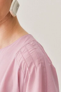 Blusa Manga Morcego Ombro Nervuras Quadruple