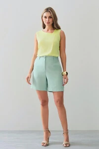 Regata Assimétrica Decote V Ombro Pregas