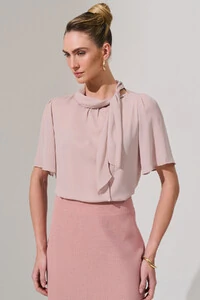 Blusa Gola Dobrada Laço Lateral