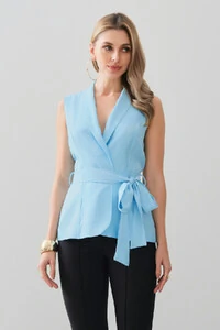 Colete Gola de Blazer Cinto