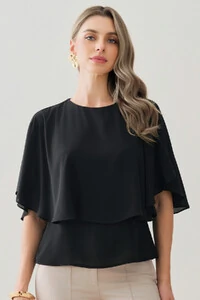 Blusa Dupla Godê Manga Morcego