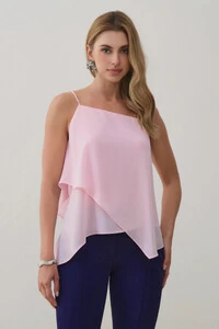 Blusa Dupla Transpassada de Alcinha Fina