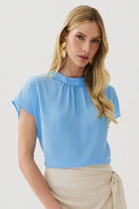 Blusa Manga Morcego Gola Baixa