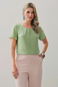 Blusa Decote Pregas