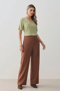 Blusa Decote V Abas