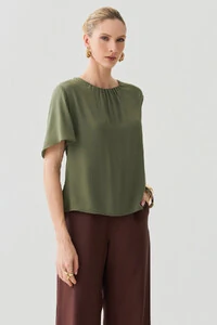 Blusa Decote Franizido