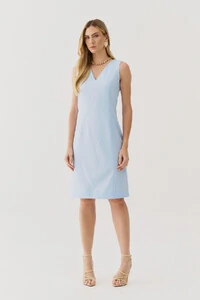 Vestido Regata de Alfaiataria Decote V Recortes