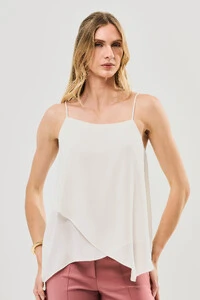 Blusa Dupla Transpassada de Alcinha Fina