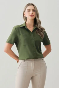 Camisa de Alfaiataria Bolso