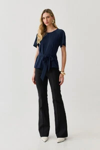 Blusa Manga Raglan Cinto Embutido
