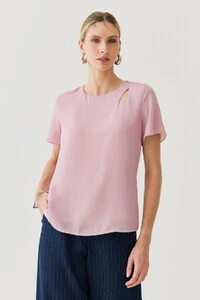 Blusa Assimétrica Dupla Ombro Cut Out