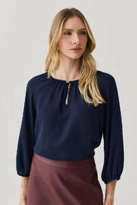 Blusa Manga 3/4 Raglan Decote Gota Gold
