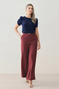 Blusa Manga Mini Botões Forrados Triple