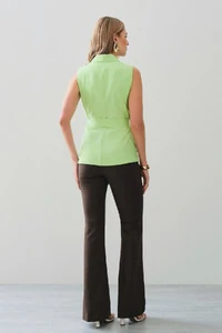 Colete Gola de Blazer Cinto