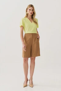 Blusa Decote V Recortes Laterais