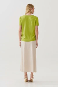 Blusa Decote V Recortes Laterais