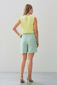 Regata Assimétrica Decote V Ombro Pregas