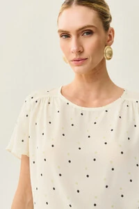 Blusa Poa Ombro Franzido