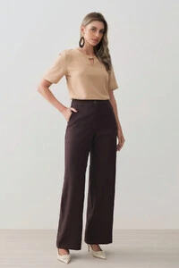 Blusa Decote Redondo Gota Gold