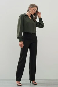 Blusa Manga Longa Punho Lastex Gola Polo Deocte V