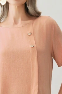 Blusa Prega Botões Gold Double