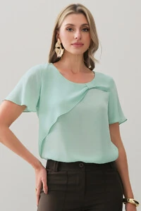 Blusa Transpassada Laço