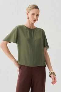 Blusa Decote Franizido