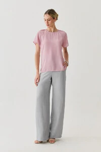 Blusa Manga Raglan Ombro Prega