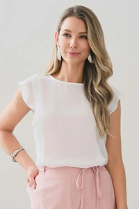 Regata Ombro Babado Prega