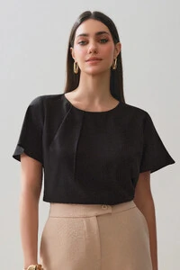 Blusa Decote Prega