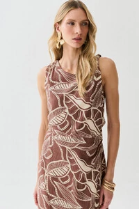 Vestido Midi Regata Assimétrico Transpassado Folhagem Um Ombro Torcido Lateral Franzida