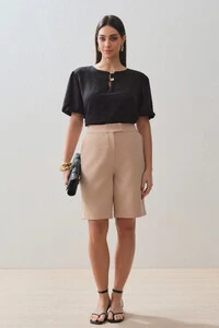 Blusa Manga Balonê Gold Double