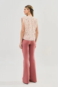 Regata Ombro Amblo Laço Puxante Floral