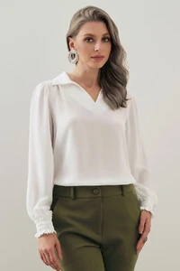 Blusa Manga Longa Punho Lastex Gola Polo Deocte V