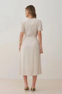 Vestido Midi Leve Transpasse Gold