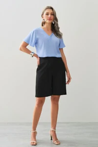 Blusa Decote V Pregas