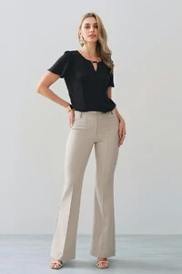 Blusa Decote Vazado Pregas Gold Double