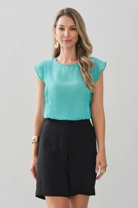 Regata Ombro Babado Prega