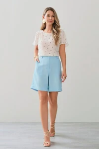 Blusa Poa Ombro Franzido