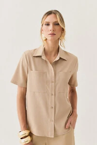 Camisa de Alfaiataria Bolso