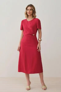 Vestido Midi Leve Transpasse Gold