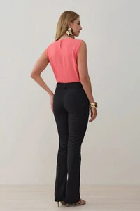Calça Flare de Alfaitaria Double Passantes Triple Nervura