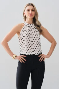 Regata Frente Única Poa Gola Baixa