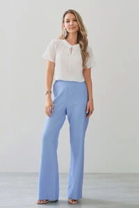 Blusa Manga Raglan Decote Lastex Laço