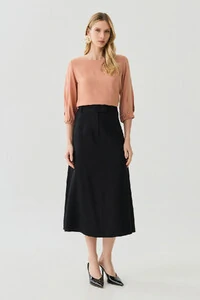 Blusa Manga 3/4 Elástico Pregas